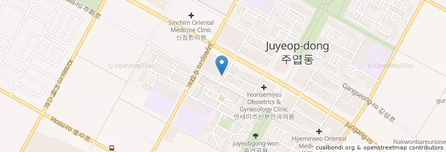 Mapa de ubicacion de 효림요양병원 en Zuid-Korea, Gyeonggi-Do, 고양시, 일산서구.