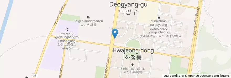 Mapa de ubicacion de 세브란스박치과 en 大韓民国, 京畿道, 高陽市, 徳陽区.