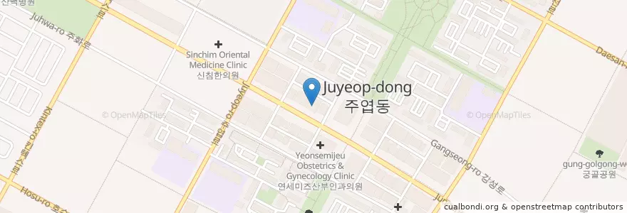 Mapa de ubicacion de 루체피부과 en کره جنوبی, گیونگی-دو, 고양시, 일산서구.