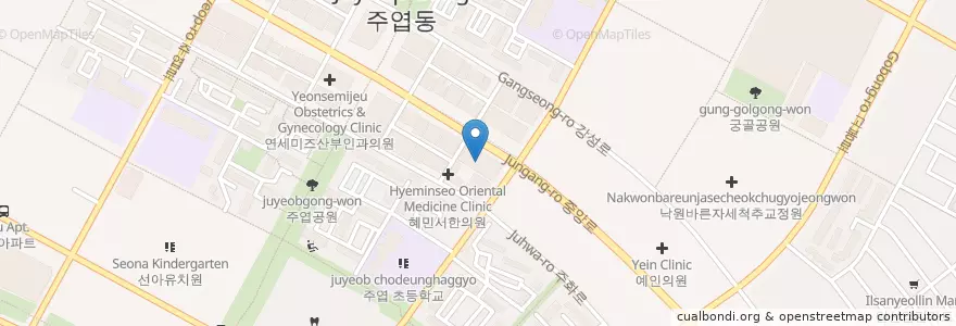 Mapa de ubicacion de 플라워여성외과 en 韩国/南韓, 京畿道, 高阳市, 一山西區.