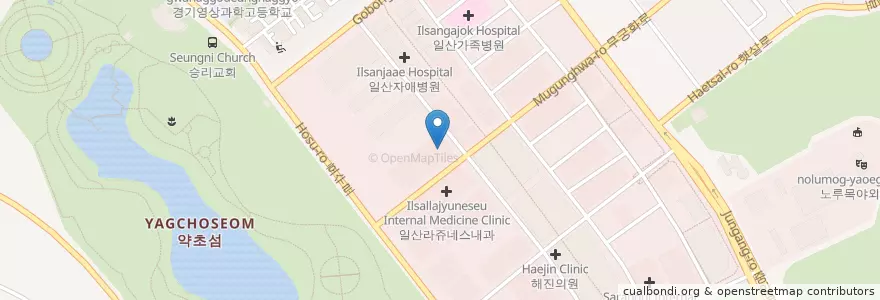 Mapa de ubicacion de 닥터제이케이 동물병원 en Corea Del Sur, Gyeonggi, 고양시, 일산동구.