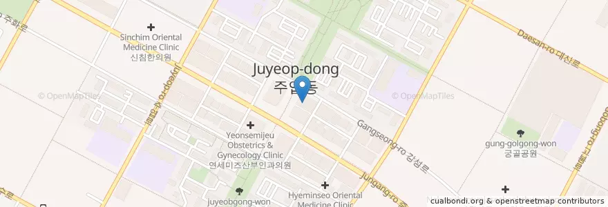 Mapa de ubicacion de 메트로치과 en 대한민국, 경기도, 고양시, 일산서구.