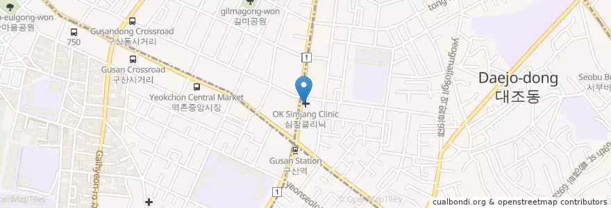 Mapa de ubicacion de OK심장클리닉 en Республика Корея, Сеул, 은평구, 갈현2동.