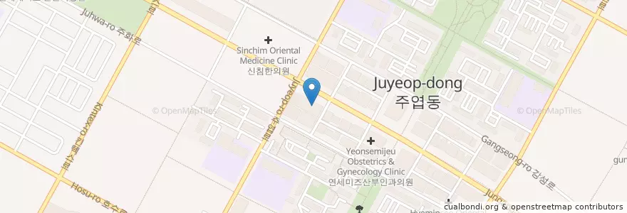 Mapa de ubicacion de 청아소아정신과의원 en Zuid-Korea, Gyeonggi-Do, 고양시, 일산서구.