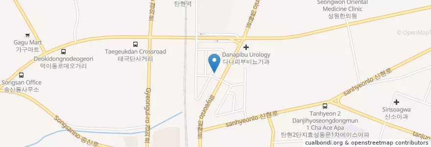 Mapa de ubicacion de 부부청담한의원 en Güney Kore, 경기도, 고양시, 일산서구.