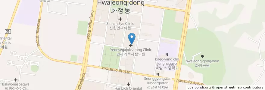 Mapa de ubicacion de 행복이가득한동물병원 en 대한민국, 경기도, 고양시, 덕양구.