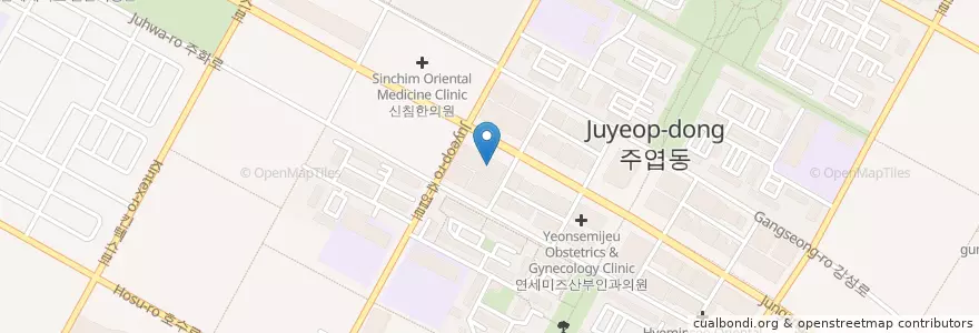 Mapa de ubicacion de 주엽경희한의원 en Республика Корея, Кёнгидо, Коян, 일산서구.