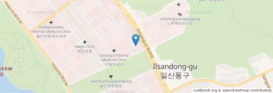 Mapa de ubicacion de 영창당 한의원 en Güney Kore, 경기도, 고양시, 일산동구.