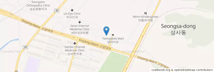 Mapa de ubicacion de 신원당동물병원 en Республика Корея, Кёнгидо, Коян, 덕양구.