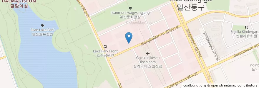 Mapa de ubicacion de 웨스턴동물병원 en Güney Kore, 경기도, 고양시, 일산동구.