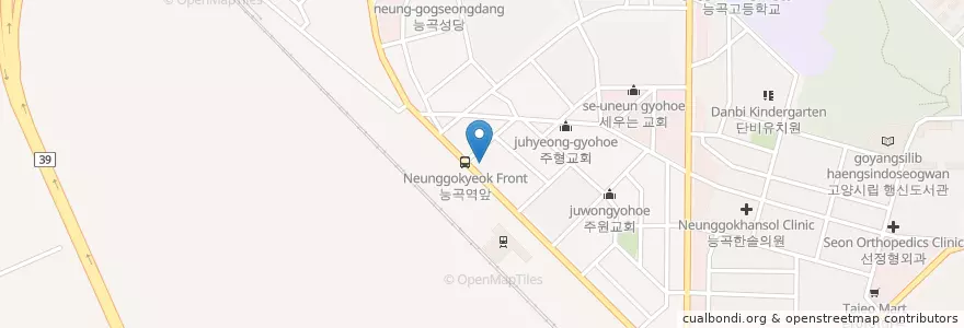 Mapa de ubicacion de 작은친구동물병원 en كوريا الجنوبية, 경기도, 고양시, 덕양구.