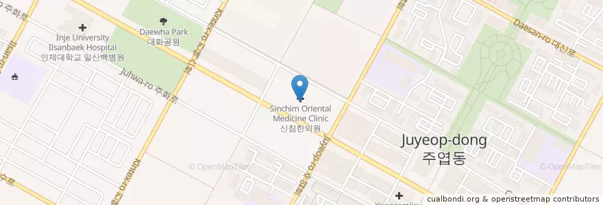 Mapa de ubicacion de 하노버종합동물병원 en Südkorea, Gyeonggi-Do, 고양시, 일산서구.