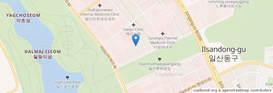 Mapa de ubicacion de Kulpet Animal Hospital Janghangjeom en South Korea, Gyeonggi-Do, Goyang-Si, 일산동구.