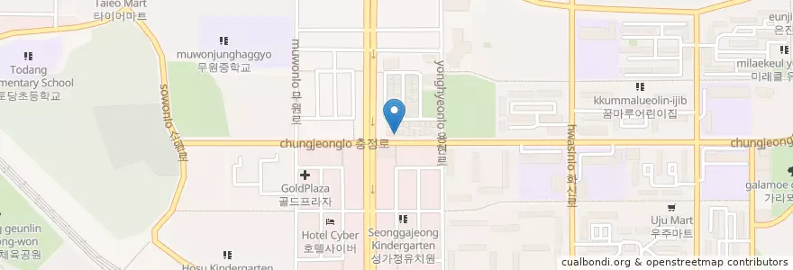 Mapa de ubicacion de 펫피아동물병원 en 大韓民国, 京畿道, 高陽市, 徳陽区.