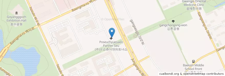 Mapa de ubicacion de 포스츄어앤파트너스 en 大韓民国, 京畿道, 高陽市, 一山東区.