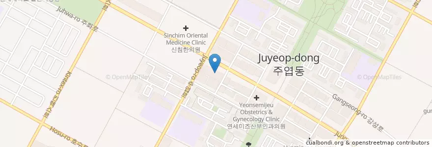 Mapa de ubicacion de Seongmo Dental Clinic en South Korea, Gyeonggi-Do, Goyang-Si, 일산서구.