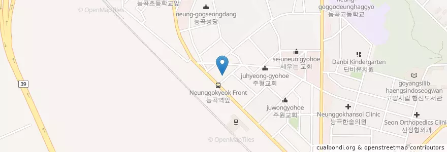 Mapa de ubicacion de 장윤치과 en 대한민국, 경기도, 고양시, 덕양구.