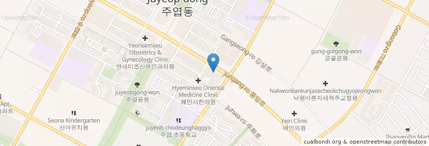 Mapa de ubicacion de UT치과 en Coreia Do Sul, Gyeonggi, 고양시, 일산서구.