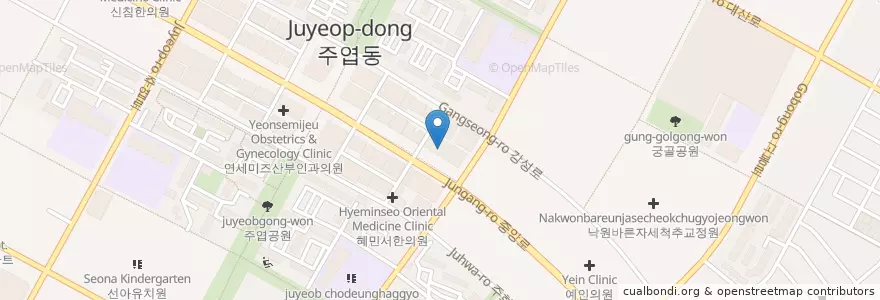 Mapa de ubicacion de 이레치과 en 대한민국, 경기도, 고양시, 일산서구.