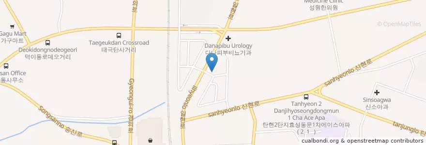 Mapa de ubicacion de 탑치과의원 en کره جنوبی, گیونگی-دو, 고양시, 일산서구.
