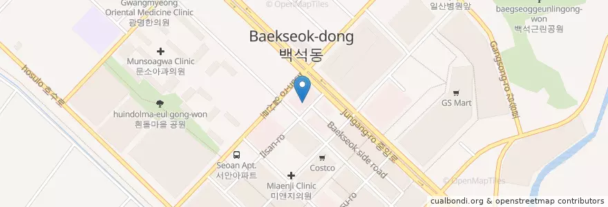 Mapa de ubicacion de 연세미치과 en Coreia Do Sul, Gyeonggi, 고양시, 일산동구.