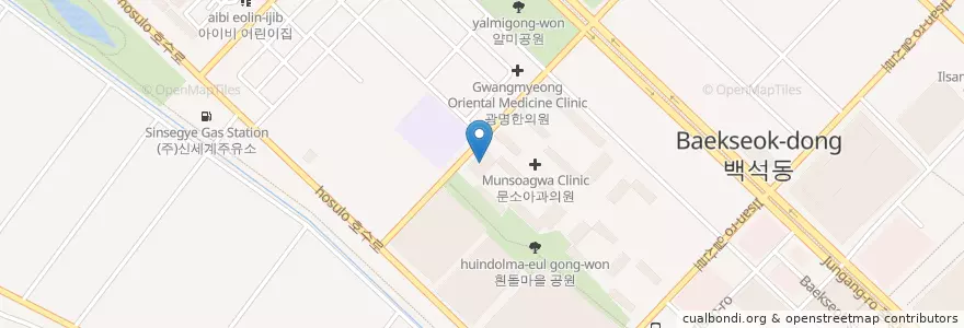 Mapa de ubicacion de 좋은하루치과의원 en Güney Kore, 경기도, 고양시, 일산동구.