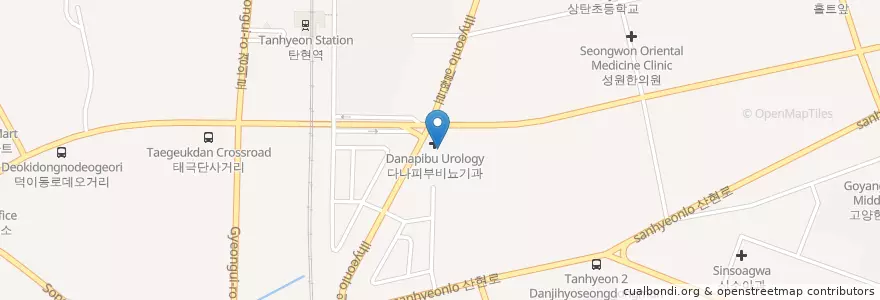 Mapa de ubicacion de 에이스치과 en Korea Selatan, Gyeonggi, 고양시, 일산서구.
