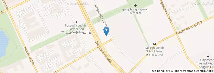 Mapa de ubicacion de 이편한치과의원 en Республика Корея, Кёнгидо, Коян, 일산동구.