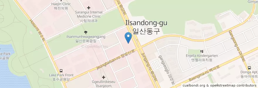 Mapa de ubicacion de 우리들치과의원 en Güney Kore, 경기도, 고양시, 일산동구.