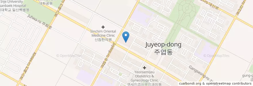 Mapa de ubicacion de 서현치과 en Coreia Do Sul, Gyeonggi, 고양시, 일산서구.