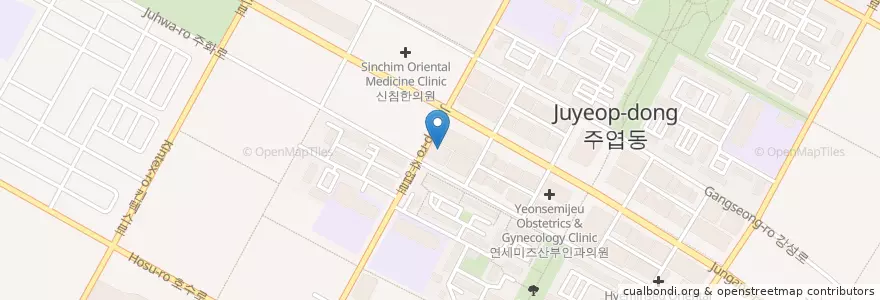 Mapa de ubicacion de 그랜드동물병원 en 대한민국, 경기도, 고양시, 일산서구.