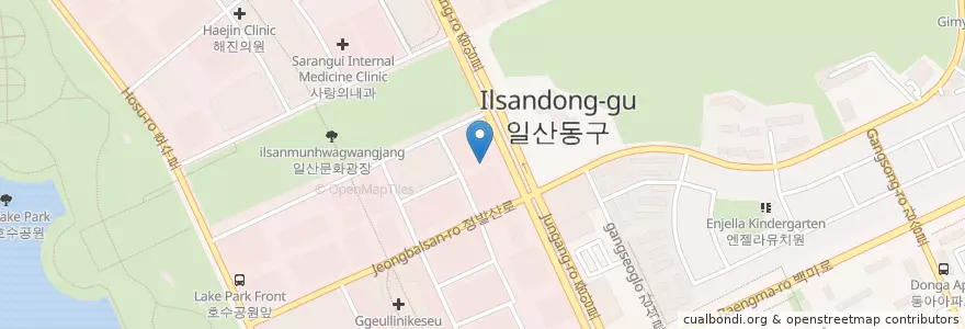 Mapa de ubicacion de 이일신경외과 en 대한민국, 경기도, 고양시, 일산동구.