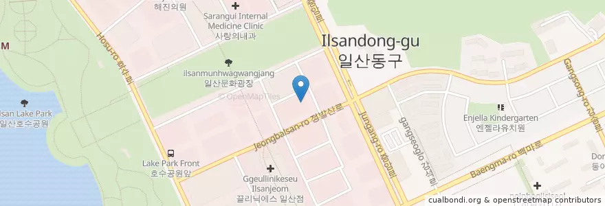 Mapa de ubicacion de 세인내과 en 韩国/南韓, 京畿道, 高阳市, 一山東區.
