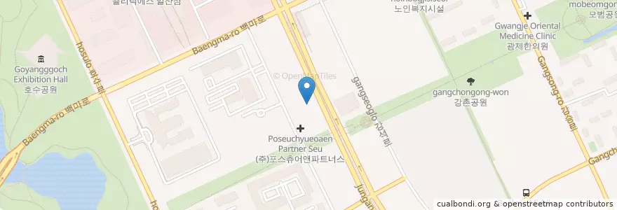 Mapa de ubicacion de 사랑의내과 en Güney Kore, 경기도, 고양시, 일산동구.
