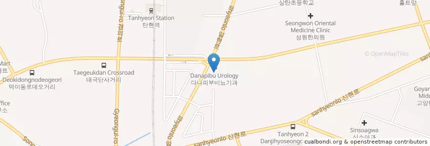 Mapa de ubicacion de 탄현수내과의원 en Республика Корея, Кёнгидо, Коян, 일산서구.
