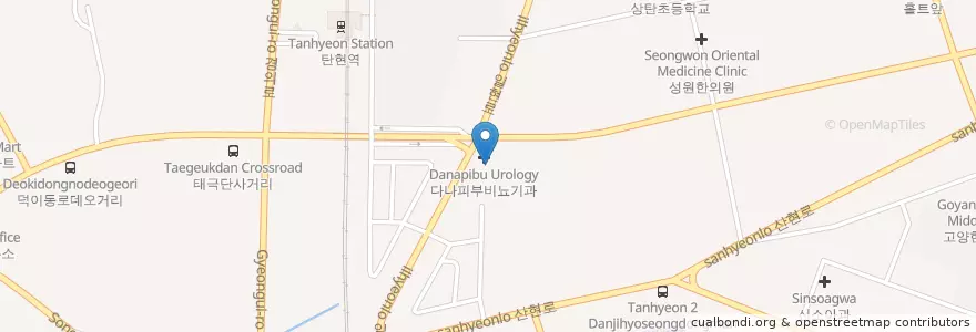 Mapa de ubicacion de 김대호안과 en 大韓民国, 京畿道, 高陽市, 一山西区.