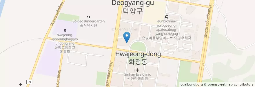 Mapa de ubicacion de 화정성모안과 en Coreia Do Sul, Gyeonggi, 고양시, 덕양구.