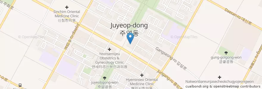 Mapa de ubicacion de 마음과마음정신과 en Coreia Do Sul, Gyeonggi, 고양시, 일산서구.