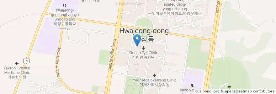 Mapa de ubicacion de 아름다운피부과 en 韩国/南韓, 京畿道, 高阳市, 德阳区.