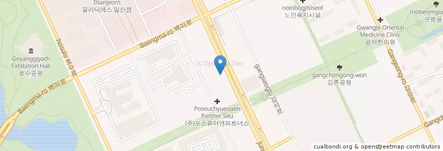 Mapa de ubicacion de 황준구통증의학과의원 en 대한민국, 경기도, 고양시, 일산동구.