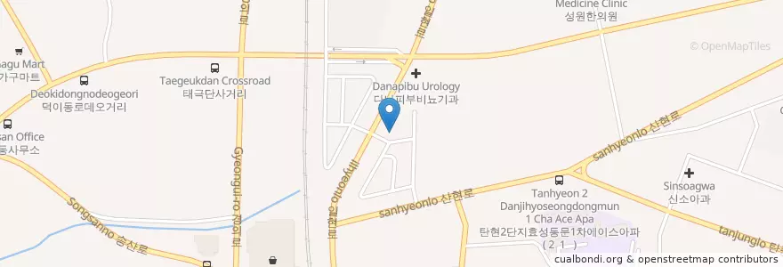 Mapa de ubicacion de 알피부과의원 en كوريا الجنوبية, 경기도, 고양시, 일산서구.