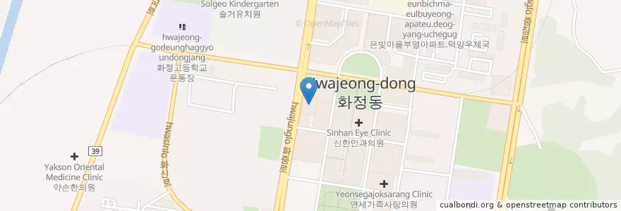 Mapa de ubicacion de 하얀나라피부과의원 en 大韓民国, 京畿道, 高陽市, 徳陽区.