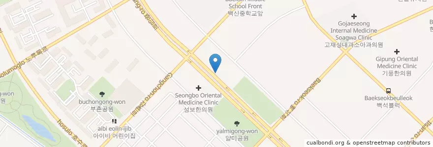 Mapa de ubicacion de 김영숙피부과의원 en Güney Kore, 경기도, 고양시, 일산동구.