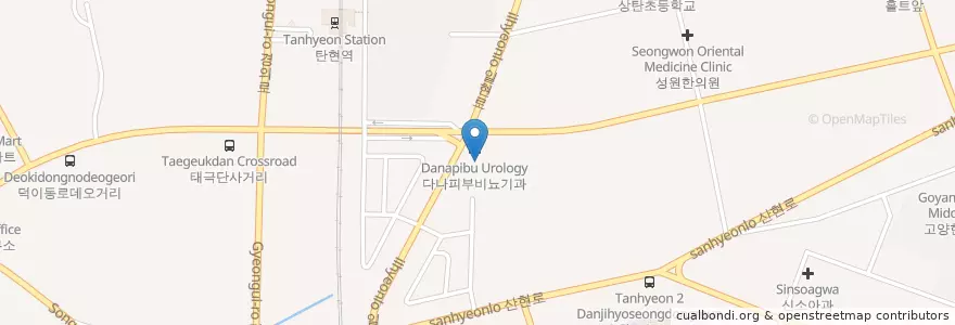 Mapa de ubicacion de 다나의원 en 大韓民国, 京畿道, 高陽市, 一山西区.
