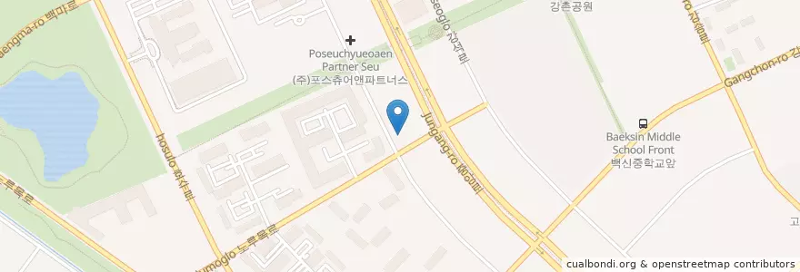 Mapa de ubicacion de 에이스이비인후과 en 大韓民国, 京畿道, 高陽市, 一山東区.