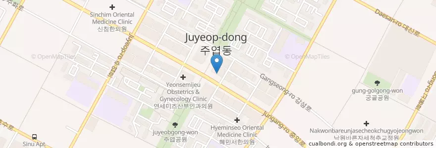 Mapa de ubicacion de 김윤옥소아과의원 en کره جنوبی, گیونگی-دو, 고양시, 일산서구.