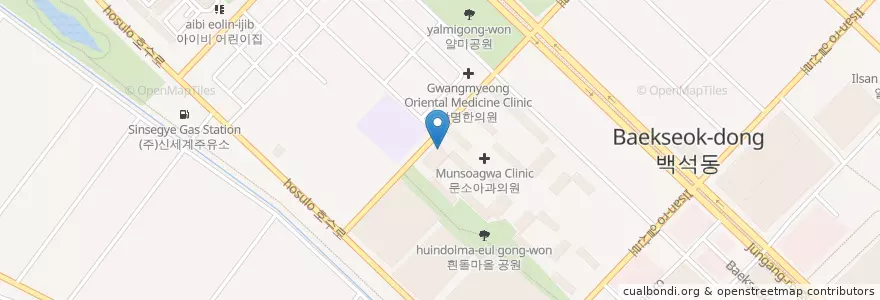 Mapa de ubicacion de 문소아과의원 en Corea Del Sur, Gyeonggi, 고양시, 일산동구.