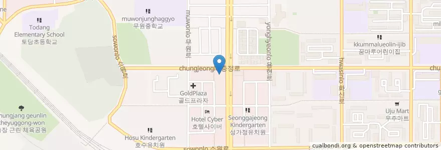 Mapa de ubicacion de 바울소아과의원 en 대한민국, 경기도, 고양시, 덕양구.