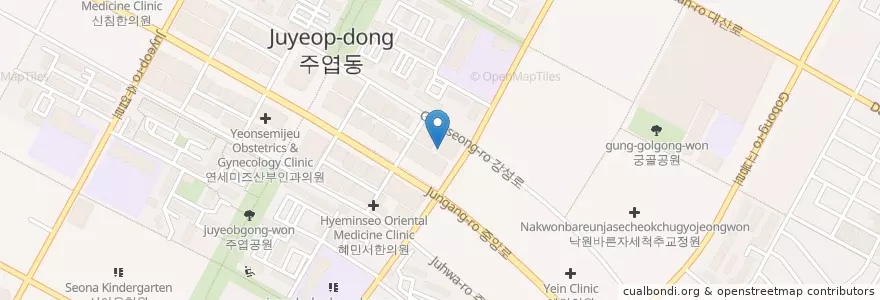 Mapa de ubicacion de 이재원정형외과 en 대한민국, 경기도, 고양시, 일산서구.