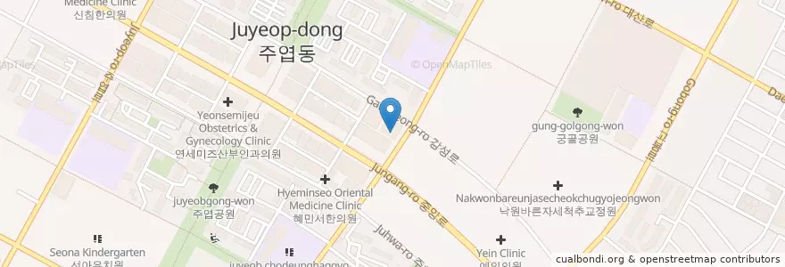 Mapa de ubicacion de 이경섭신경정신과 en Республика Корея, Кёнгидо, Коян, 일산서구.
